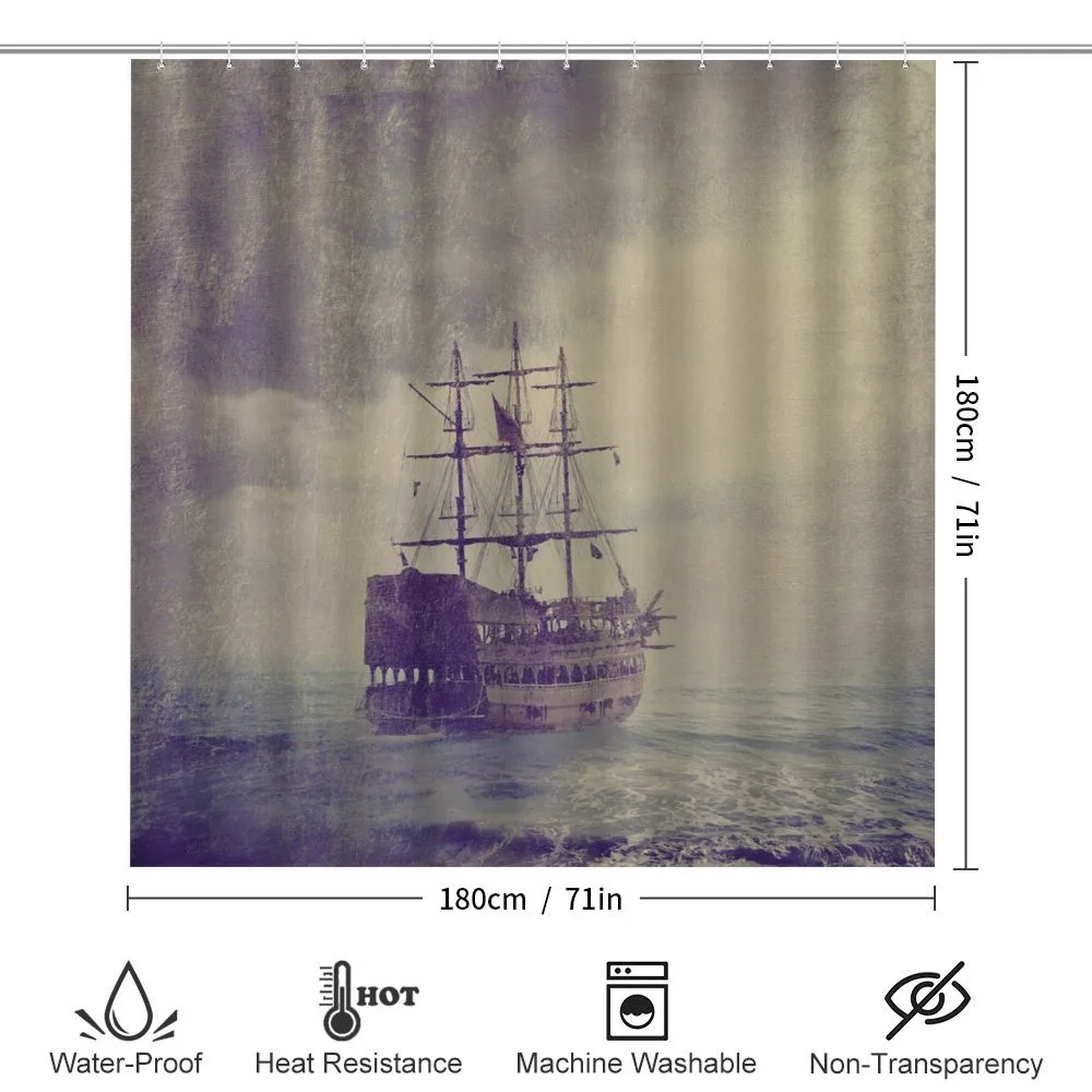 Old Pirate Ship in Sea — Detail 2