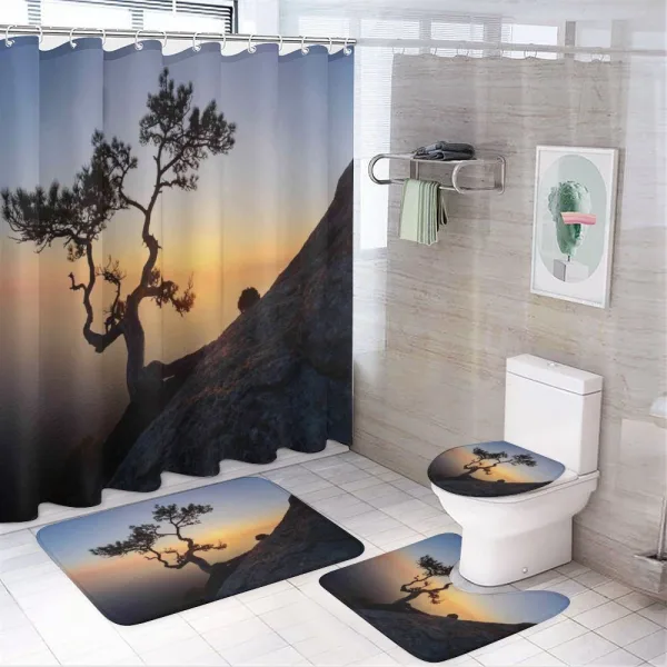 Picturesque Black Sea on a shower curtain