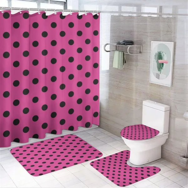 Pop Art Inspired Dots on a shower curtain
