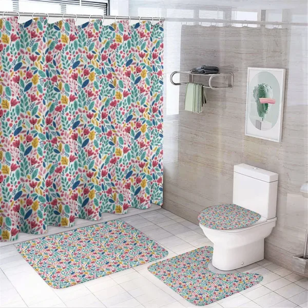 Seasonal Flower Garden on a shower curtain