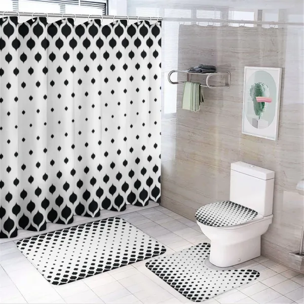 Victorian Fashion Shapes on a shower curtain