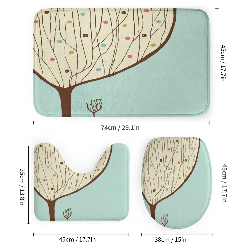 Aqua Hand Drawn Tree — Detail 1
