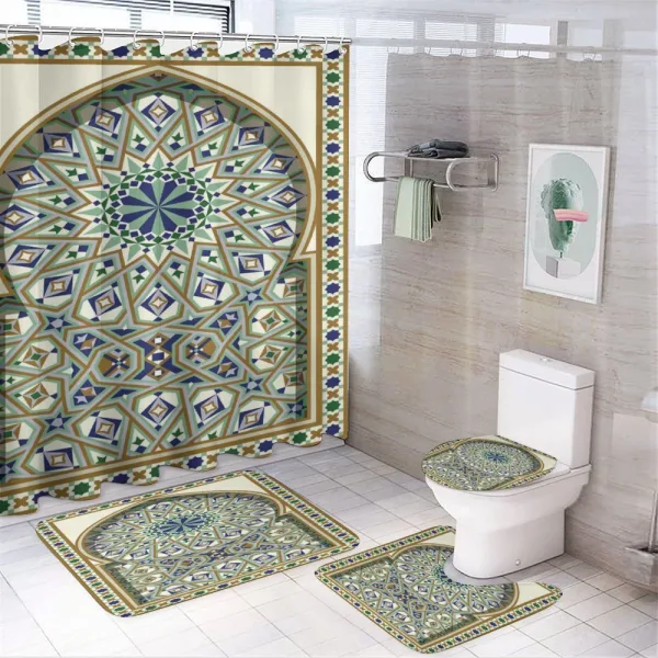 Arch on a shower curtain