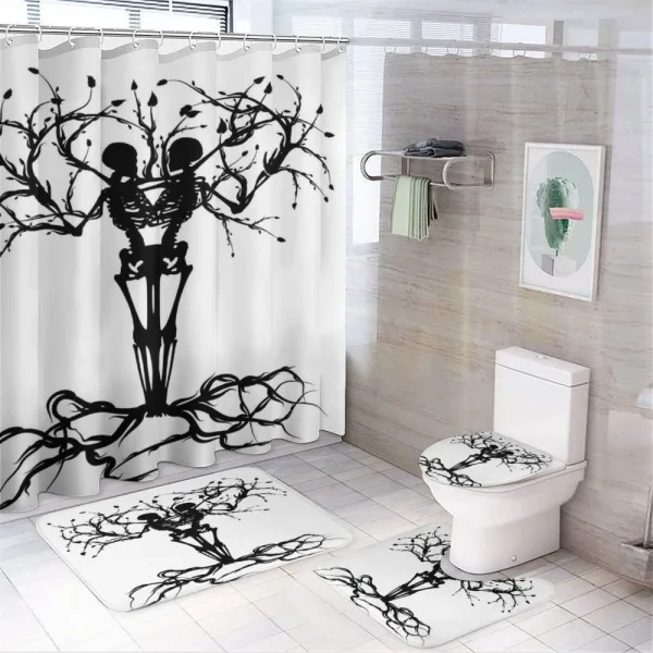 Bone Tree Gothic on a shower curtain