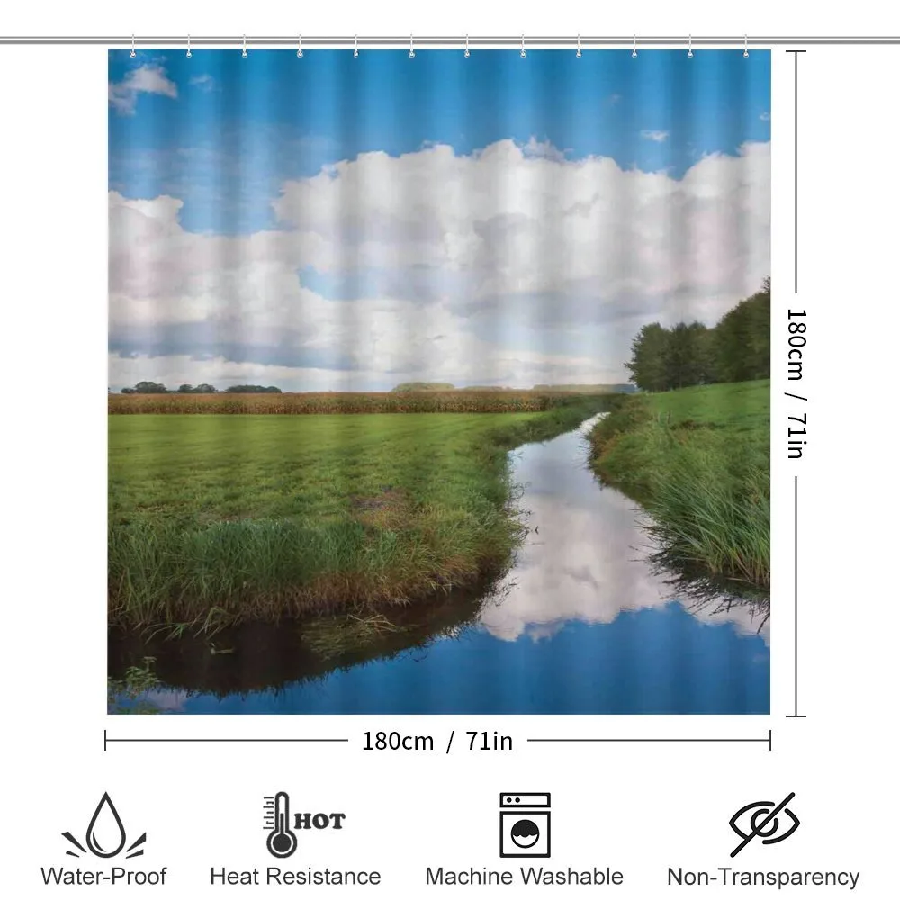 Calm River Meadow Trees — Detail 2