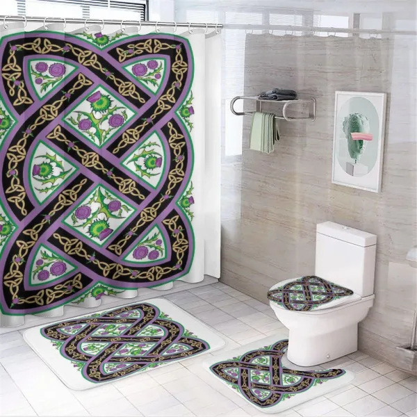 Celtic Ornamental Motif on a shower curtain
