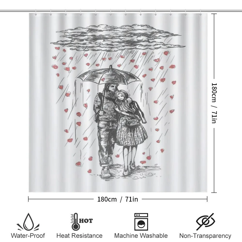 Couple on Rainy Day — Detail 2
