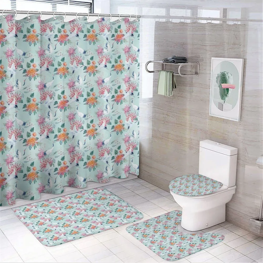 Cranes and Flowers Motif — Your design