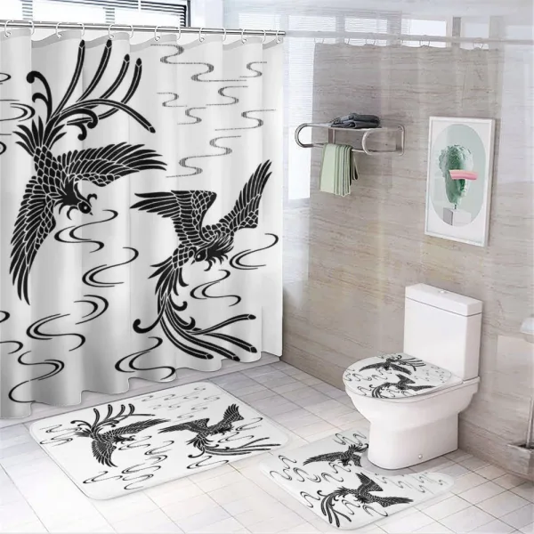 Egyptian Oriental Birds on a shower curtain