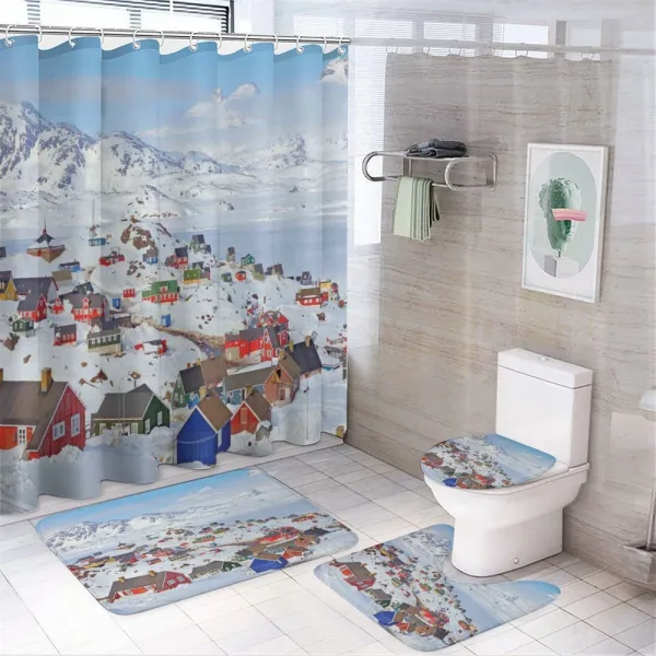 Frozen Winter Design on a shower curtain
