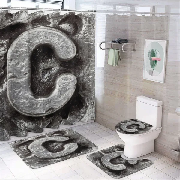 Fused Elements Name on a shower curtain
