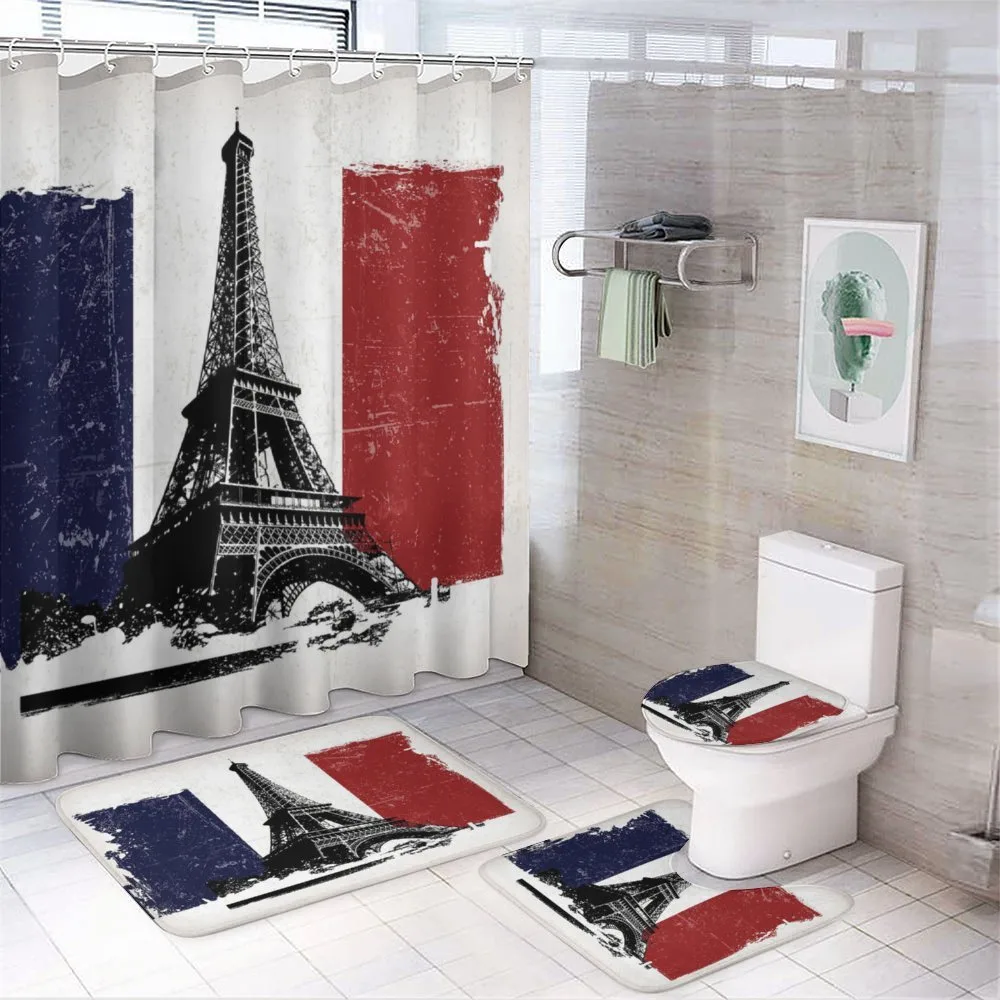 Grunge Flag Eiffel Tower — Your design