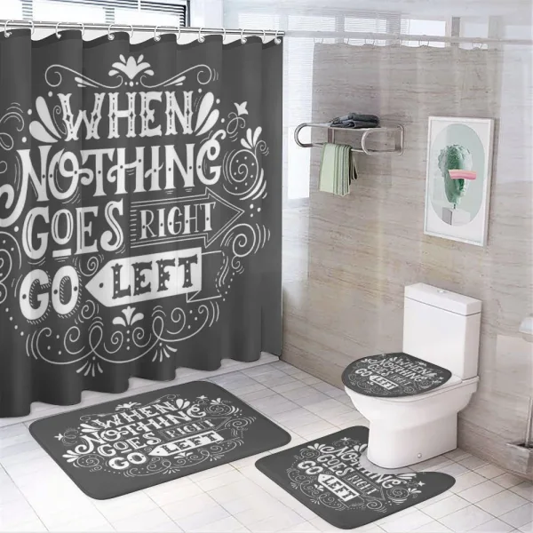 Inspirational Message on a shower curtain