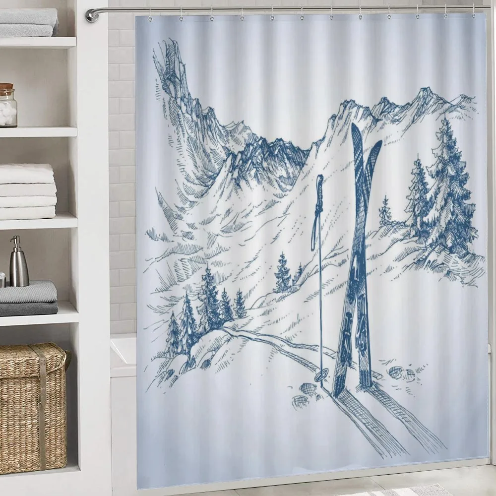 Landscape of Snowy Mountains — Detail 4