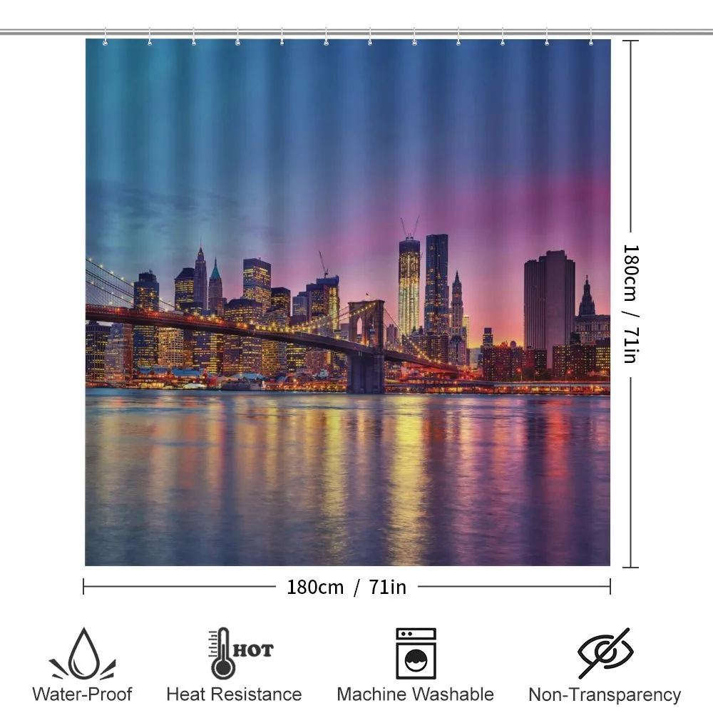 Manhattan Vivid Dusk Skyline — Detail 2