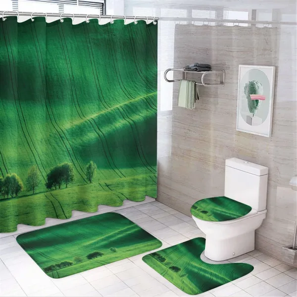 Meadow Fields Hills on a shower curtain