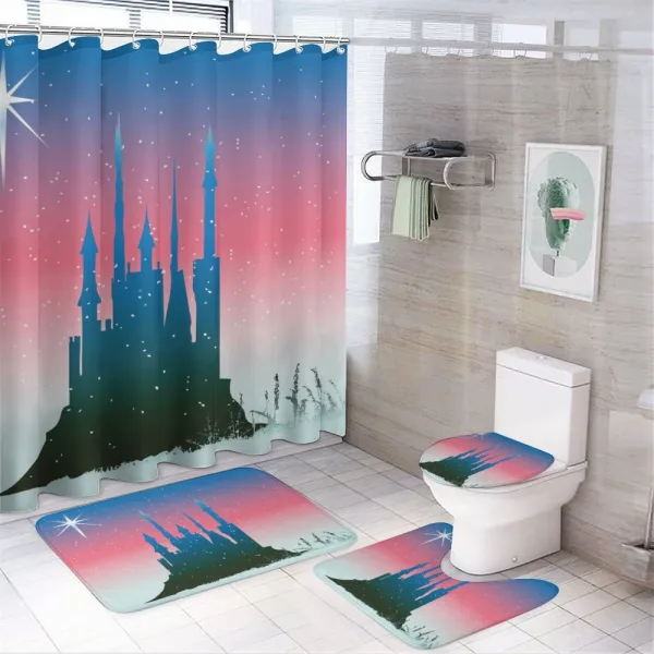 Medieval Castle Stars on a shower curtain