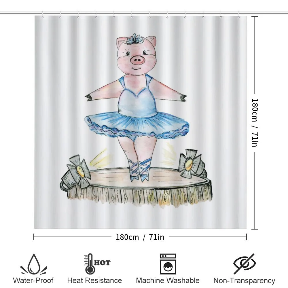 Pig with Outfit on Stage — Detail 2
