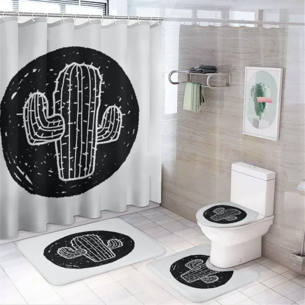 Saguaro Plant Theme on a shower curtain