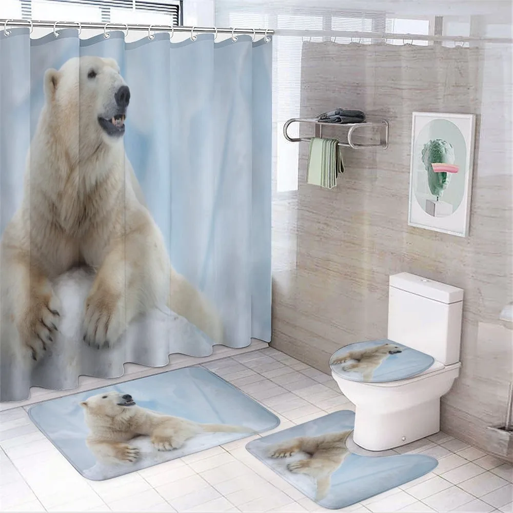 White Polar Bear on Ice — Your design