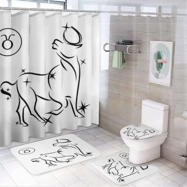 Animals Horoscope on a shower curtain