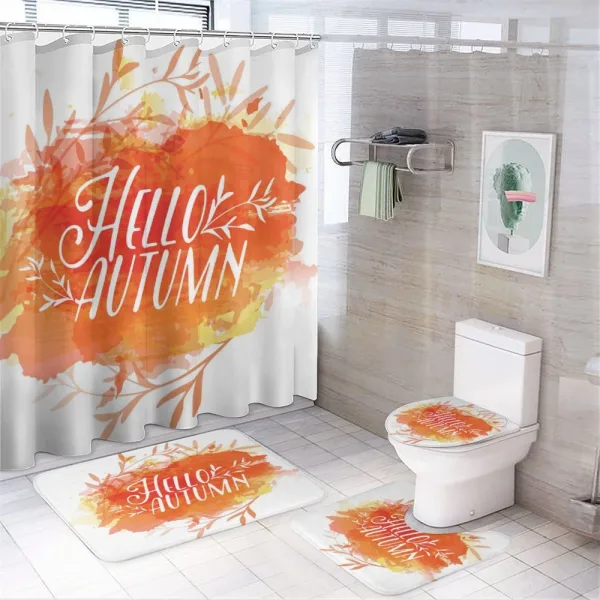 Autumn Watercolor Art on a shower curtain
