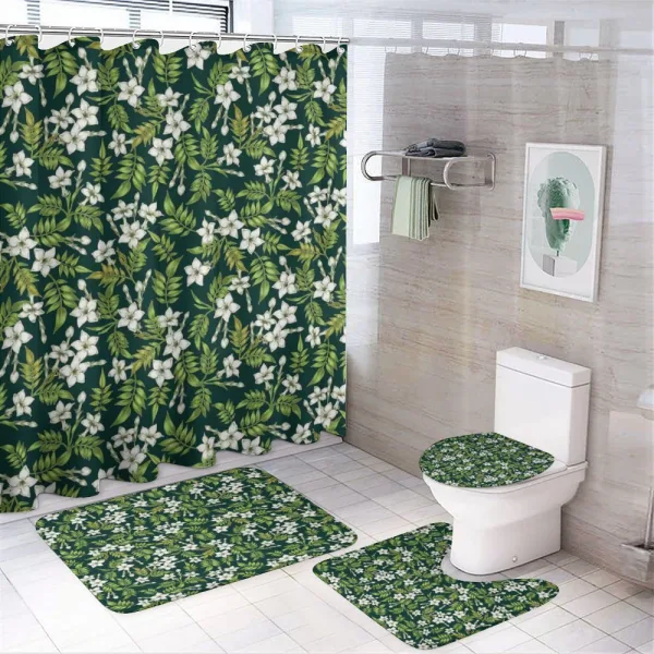 Awakening Floral Buds on a shower curtain