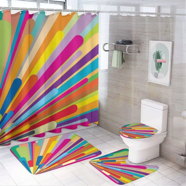 Burst of Lines on a shower curtain