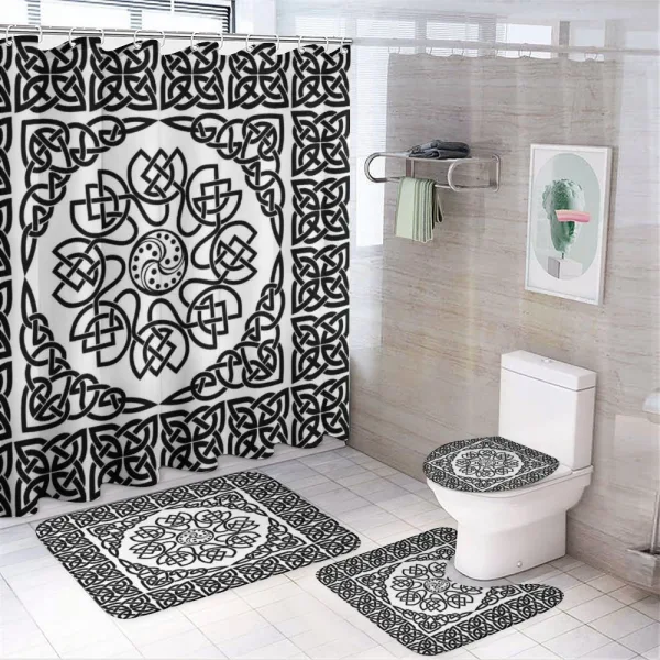 Filigree Abstract Knot on a shower curtain