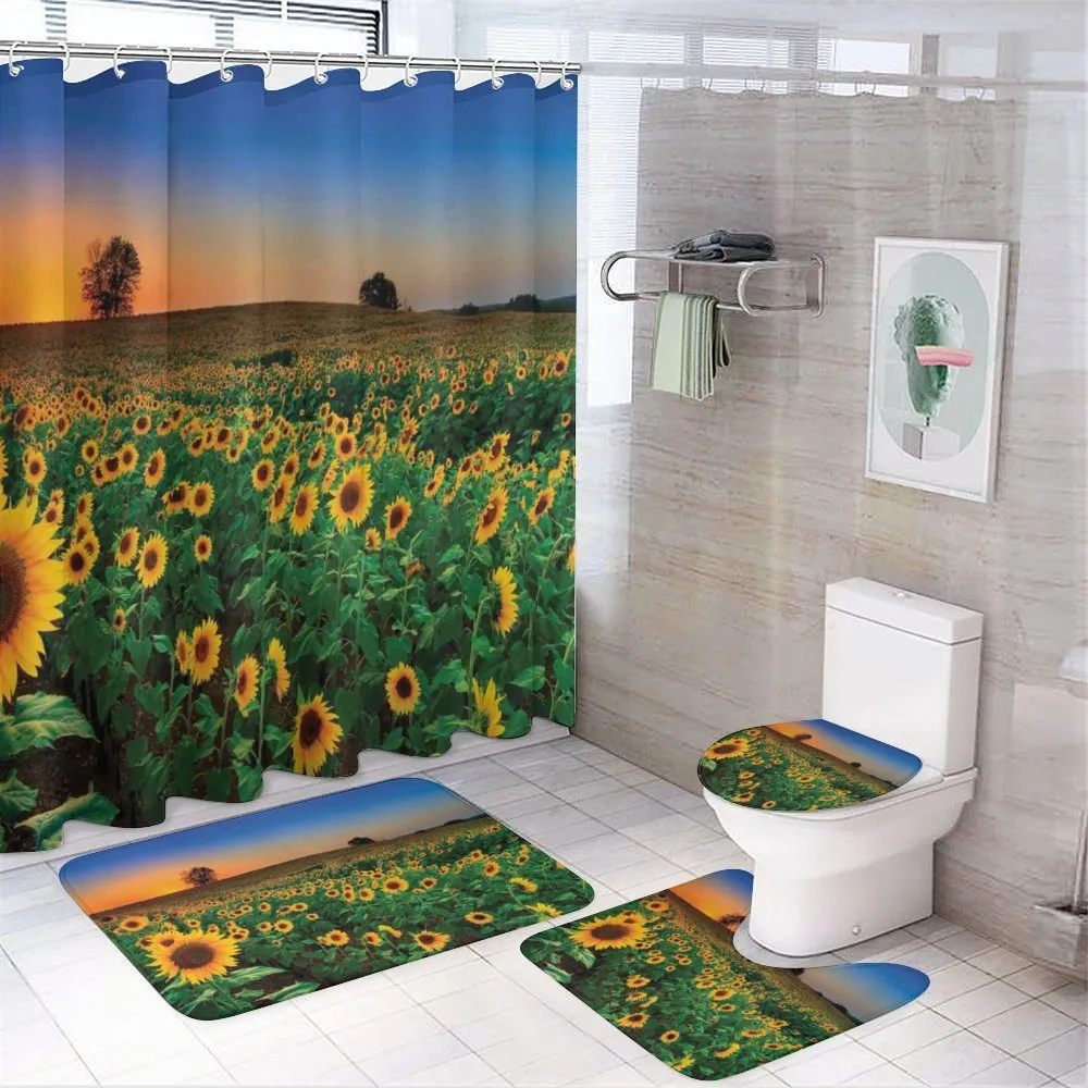 Flower Field at Sunset — Your design
