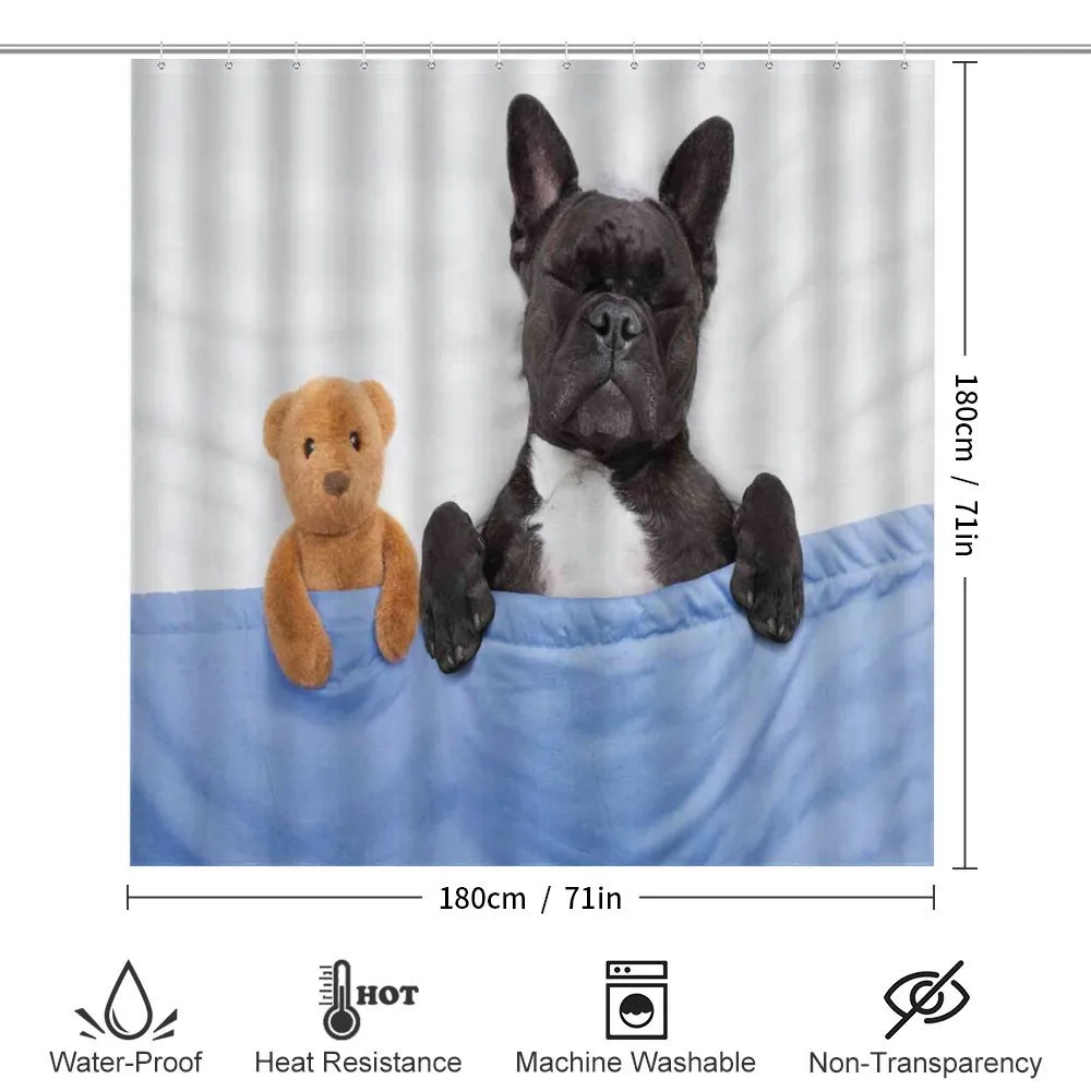 French Bulldog with Bear — Detail 2