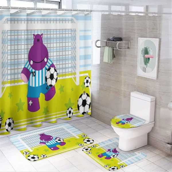 Goal Football Cartoon on a shower curtain
