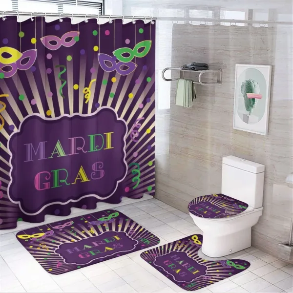 Mardi Gras Cartoon on a shower curtain