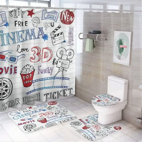 Notebook Doodle on a shower curtain