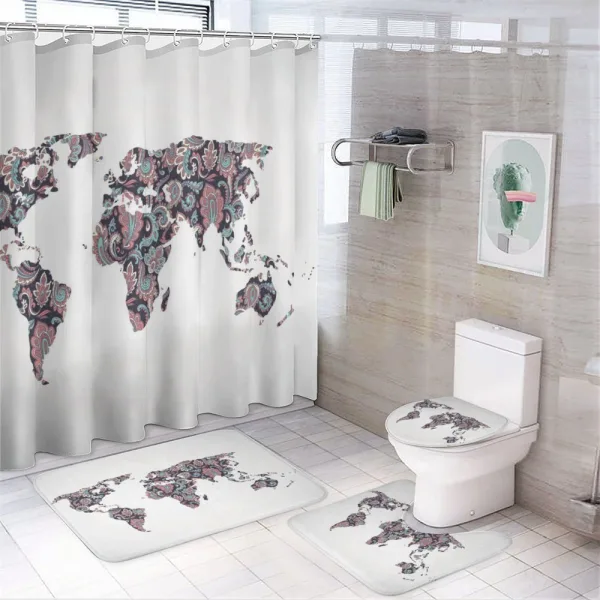 Paisley Leaves on a shower curtain