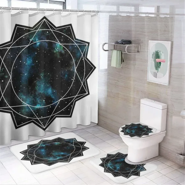 Polygonal Star on a shower curtain