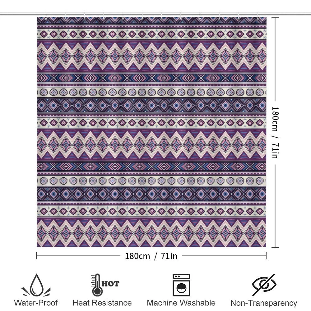 Purple Art Tribal Triangles — Detail 2