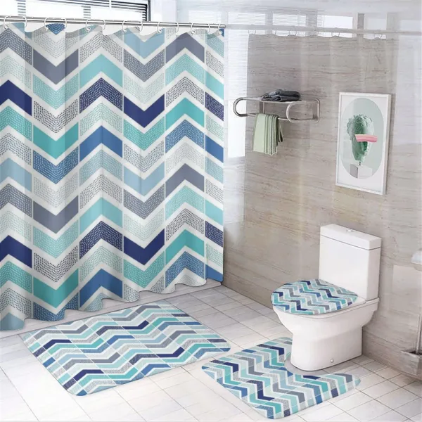 Seamless Doodle Style on a shower curtain