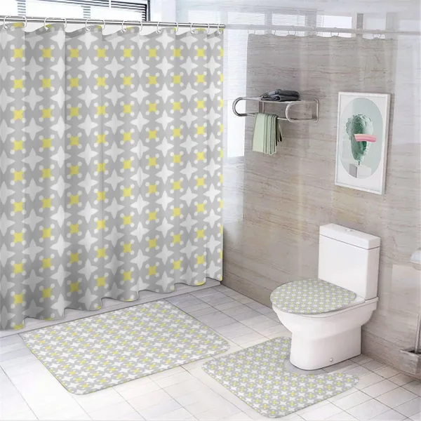 Star Shapes Dots on a shower curtain