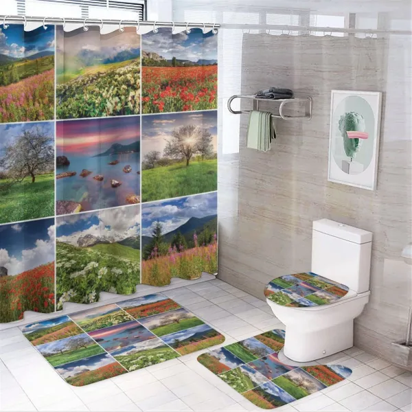 Summer Landscapes Rural on a shower curtain