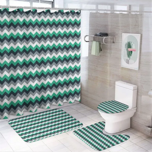 Symmetric Arrows Stripe on a shower curtain