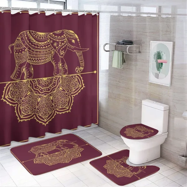 Animal Mandala on a shower curtain