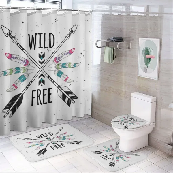Arrows Words Native on a shower curtain