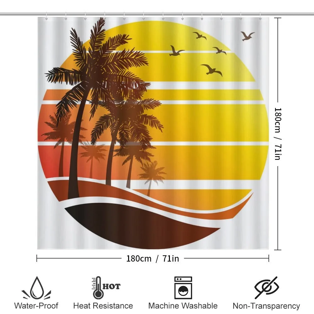 Beach Palm Trees Birds — Detail 2