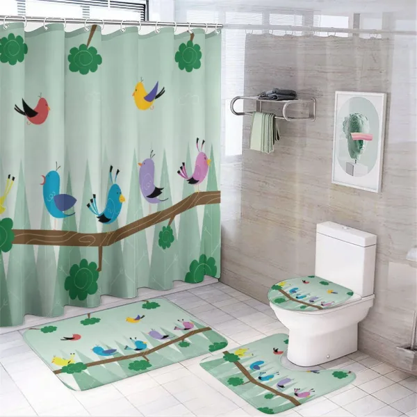 Birds on Branch on a shower curtain