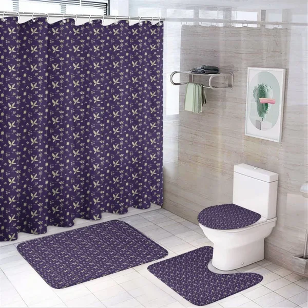 Botanical Romantic Design on a shower curtain