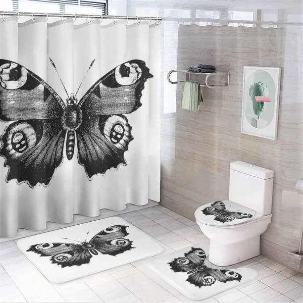 Butterfly Art on a shower curtain