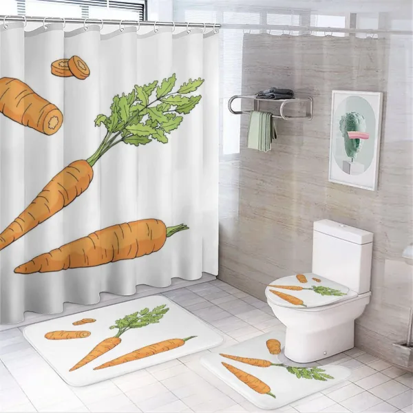 Carrot Pattern on a shower curtain