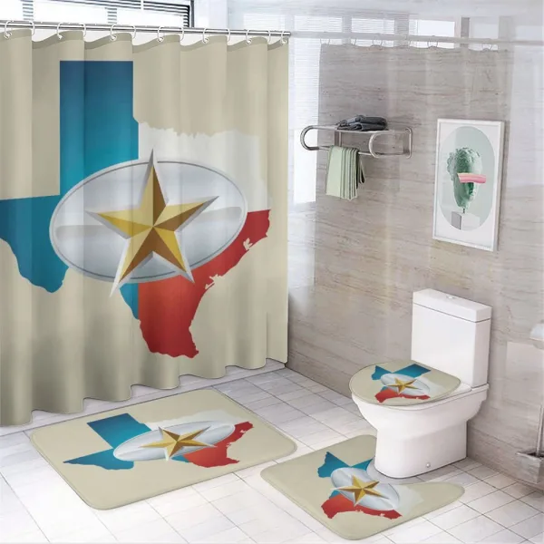 Cowboy Belt Buckle on a shower curtain