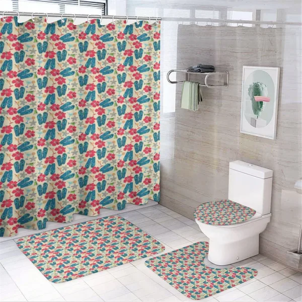 Exotic Hibiscus on a shower curtain